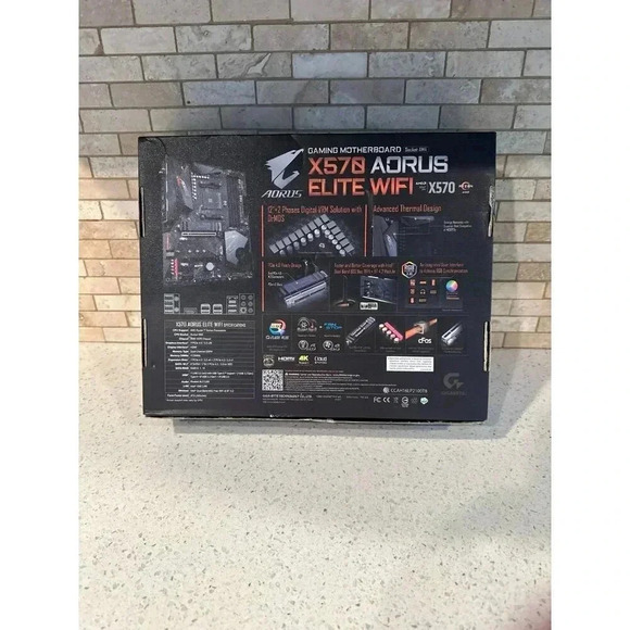 GIGABYTE X570 AORUS ELITE WIFI AM4 AMD X570 SATA 6Gb/s USB 3.0 ATXMotherboard g6 - Picture 2 of 7